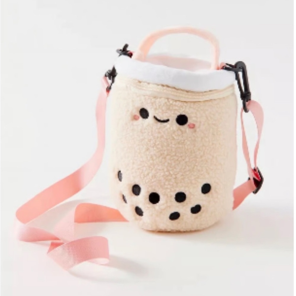 Cute Cream and Pink Kids Smoko boba Bag